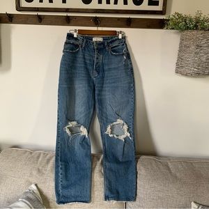 Abercrombie & Fitch Curve Love The Dad High Rise Jeans Size 6 short inseam